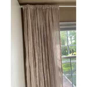 7 Restoration Har RH European Linen Drapes 120” Long Pink-Beige Curtains